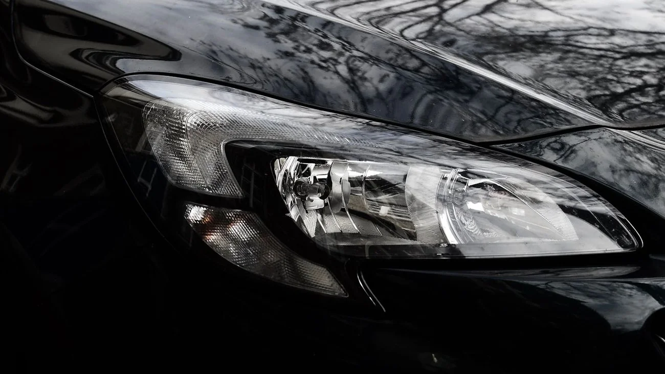 Detailed car with a glossy ceramic-coated finish